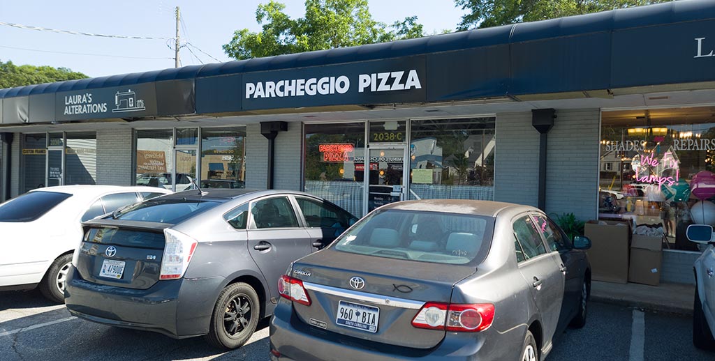 Parcheggio Pizza in Greenville, SC.
